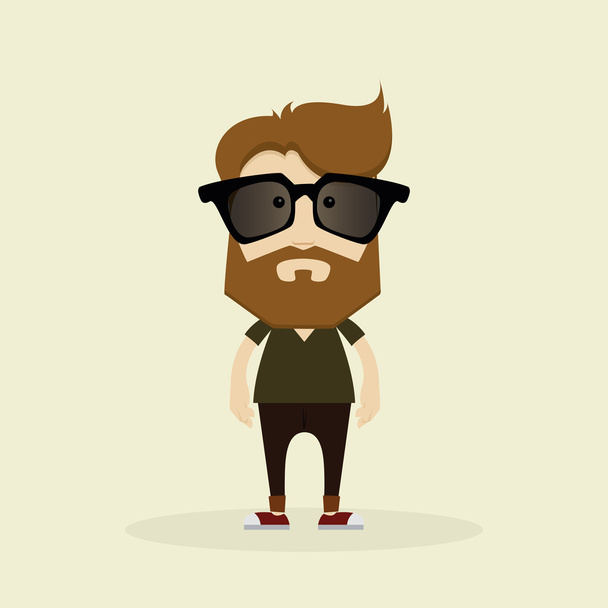 Cute Hipster illustration - Vector, Image
