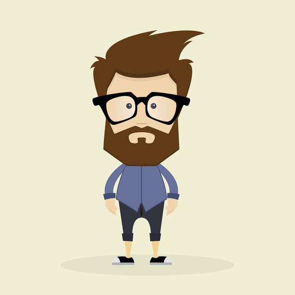 Cute Hipster illustration - Vector, Image