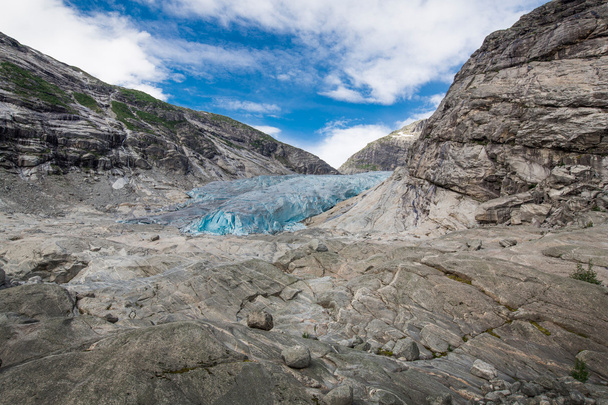 Blue glacier Nigardsbreen in Norway - Photo, Image