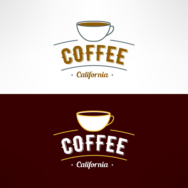 Vector coffee shop logo. - Vetor, Imagem