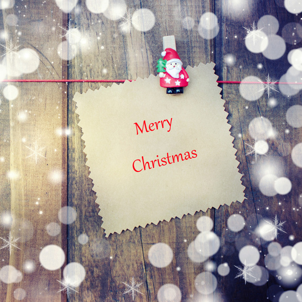 Merry Christmas background.Wooden - Photo, Image
