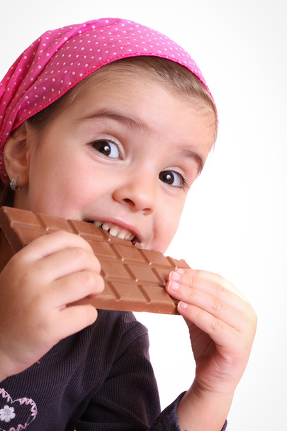 Girls eat chocolate - Φωτογραφία, εικόνα