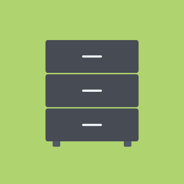 Drawer icon. Furniture icon. - Vector, Image