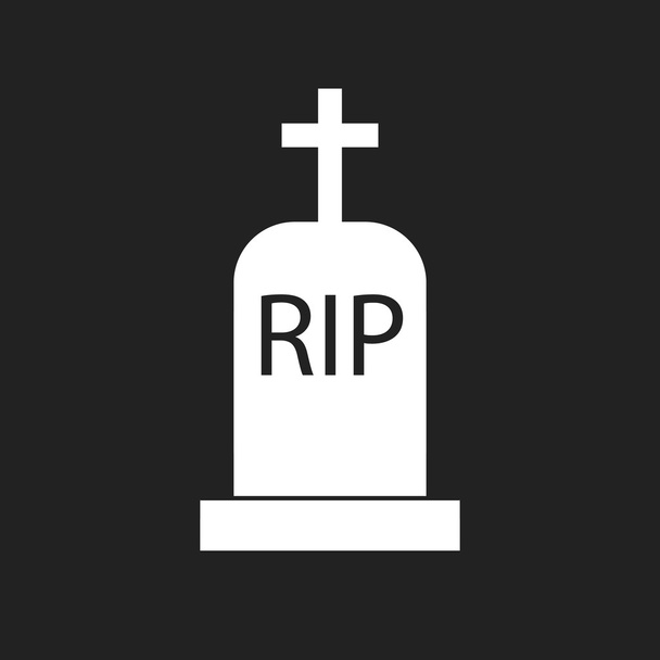 Gravestone icon. Halloween icon. Dead icon. - Vector, Image