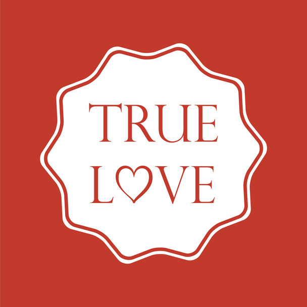 True love badge icon. - Vektor, kép