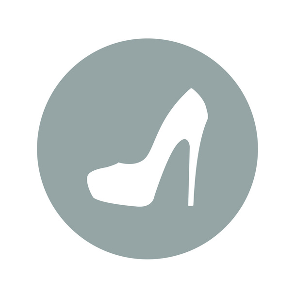 woman shoes vector icon - Διάνυσμα, εικόνα