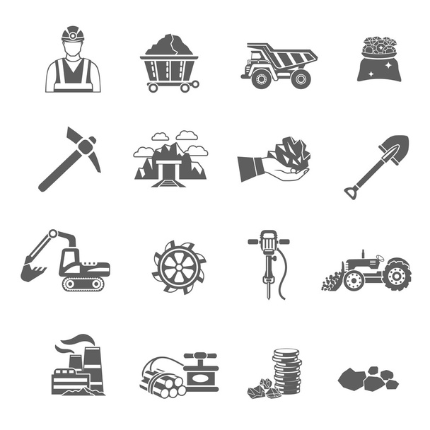 conjunto de iconos mineros
 - Vector, imagen