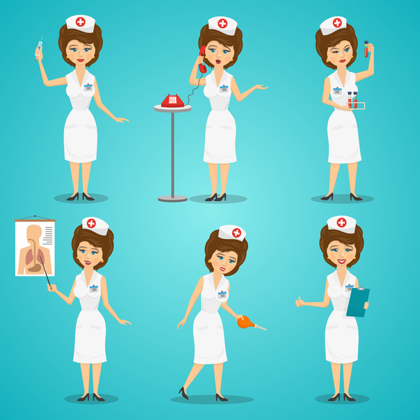 Набір символів медсестра
 - Вектор, зображення