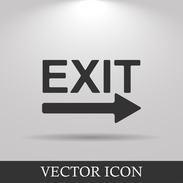 Exit-Symbol - Vektorillustration - Vektor, Bild