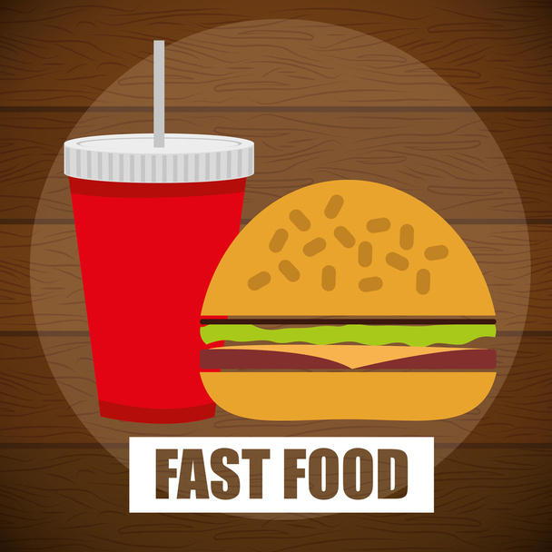 Fast Food design - Vektör, Görsel