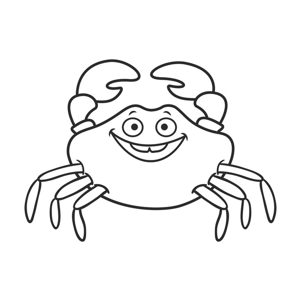 funny cartoon crab - Vektor, obrázek