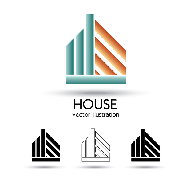 Ház szimbólumkészlet vektoros illusztráció - Vektor, kép