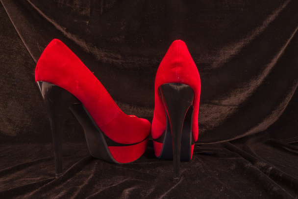 Rode Damesschoenen - Foto, afbeelding