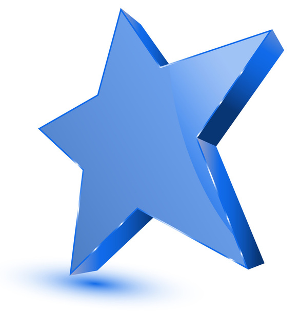 Blue Star - Favorites Symbol - Vector, Image