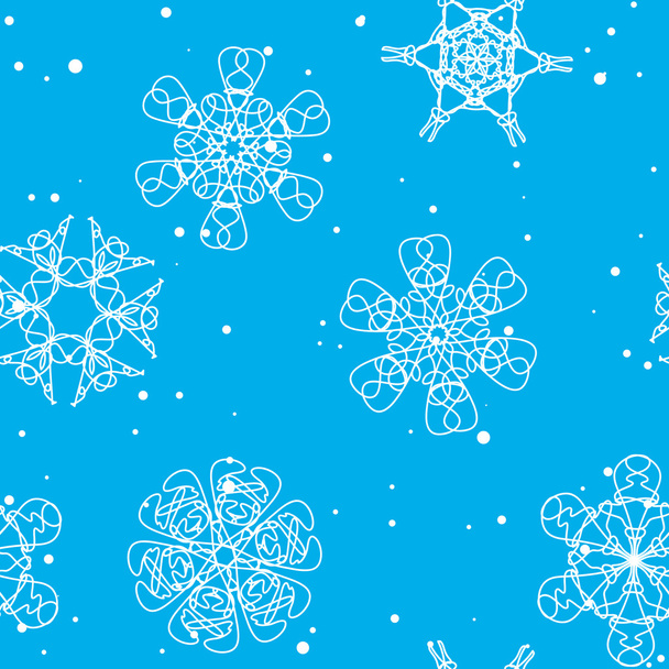 Snowflake Seamless Pattern - Διάνυσμα, εικόνα