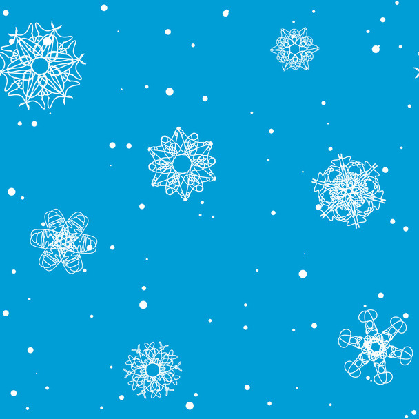 Snowflake Seamless Pattern - Vektori, kuva