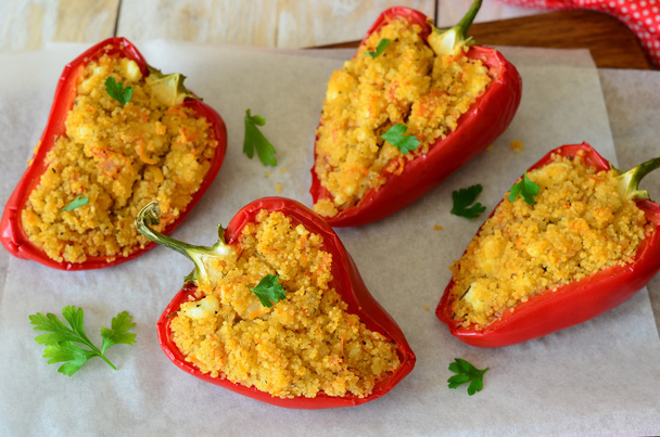 Peppers Stuffed with Couscous - Photo, Image