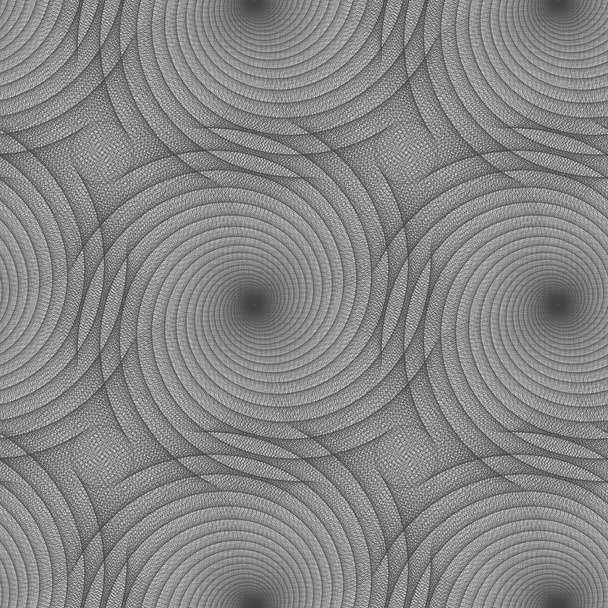 nahtlose abstrakte schwarz-weiße Wirbelmuster - Vektor, Bild