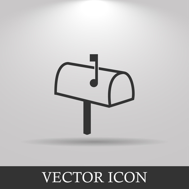 Mailbox Icon. Flat design style. - Vector, Image