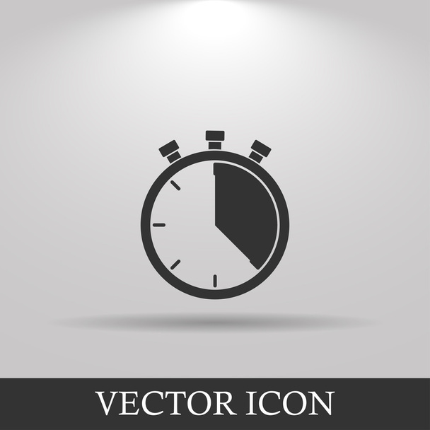 Stoppuhr-Symbol, Vektorillustration. flacher Designstil, - Vektor, Bild