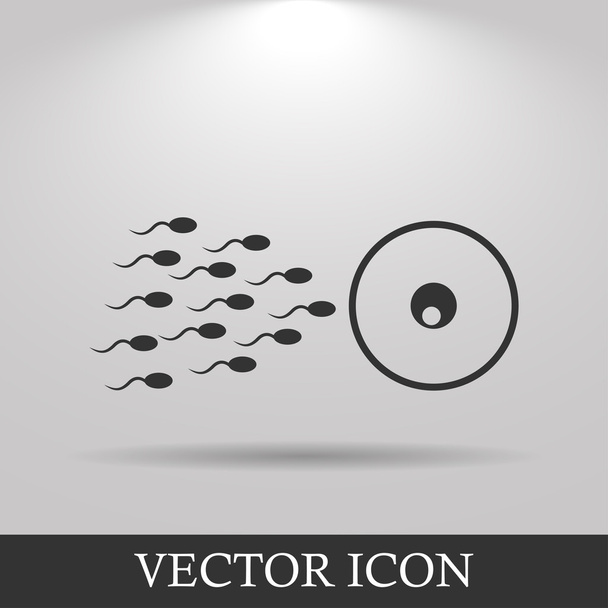 Иконка тонкой линии спермы и яйцеклеток
 - Вектор,изображение
