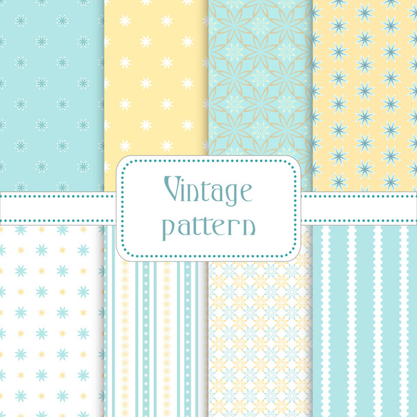 Set of seamless vintage patterns - Vector, Imagen