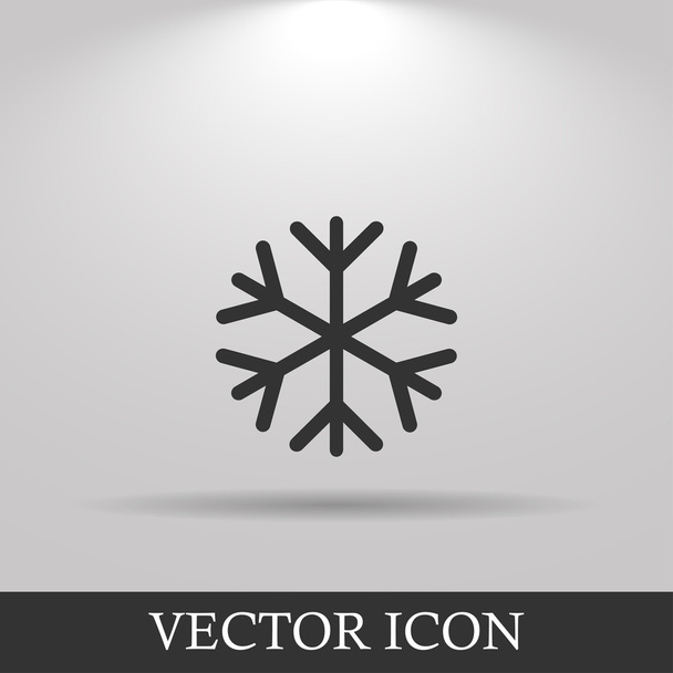 Snowflake flat icon. - Vector, Image