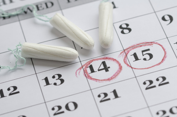 Tampony na kalendarz menstruacji - Zdjęcie, obraz