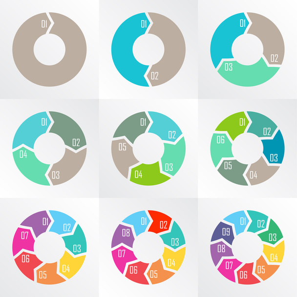 Circle arrows for infographic. - Wektor, obraz