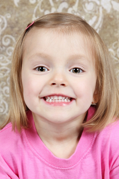 Adorable little girl on studio background - Photo, Image