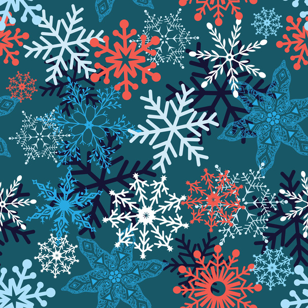 Multi-colored snowflakes form - Vector, Image