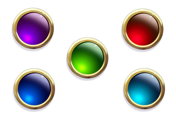 Multi-colored buttons on a white background - Foto, Imagem