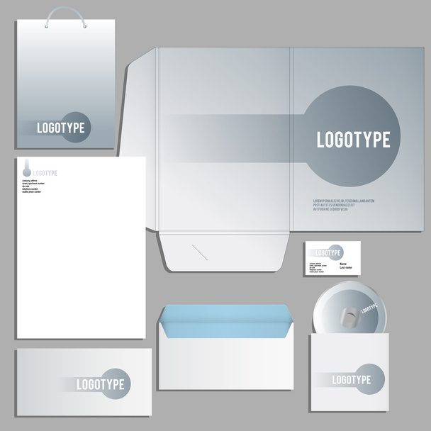 Gray corporate identity template - Vector, Image