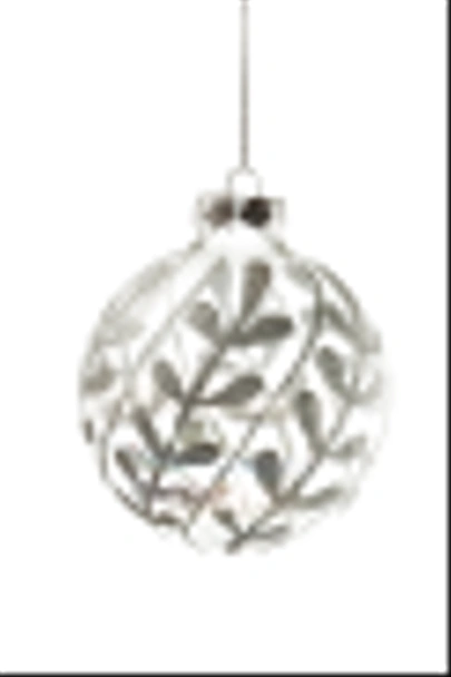 Fantasia palla di Natale con decorazione isolata su bianco
 - Foto, immagini