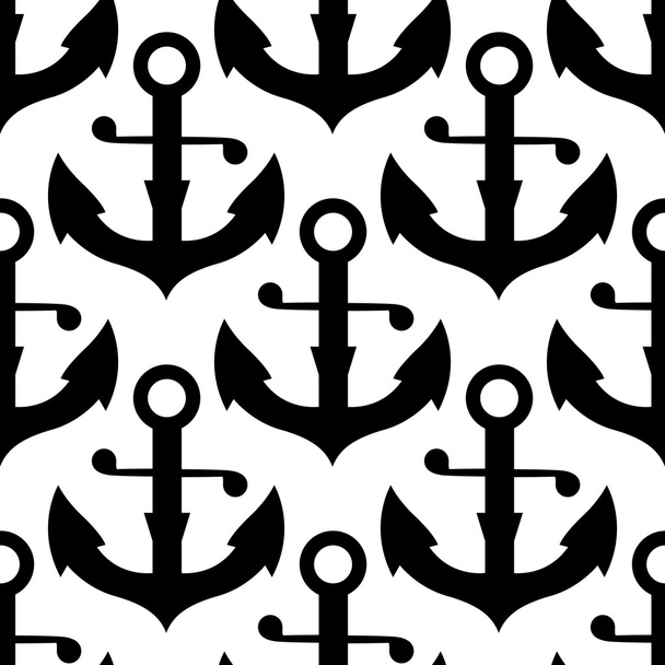 Seamless pattern of sea ship anchors - Vektor, kép