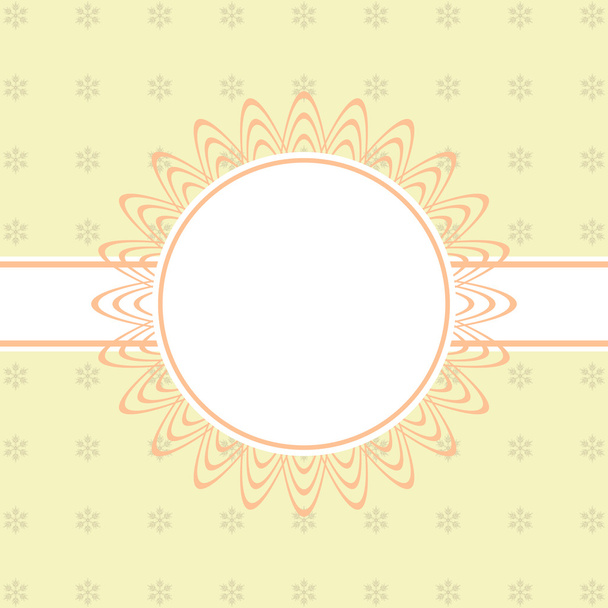 Christmas round frame with place for text - Vector, Image