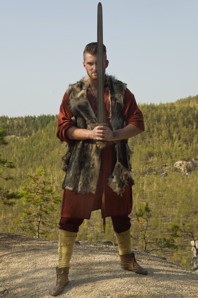 Viking. Σκανδιναβική πολεμιστής - Φωτογραφία, εικόνα