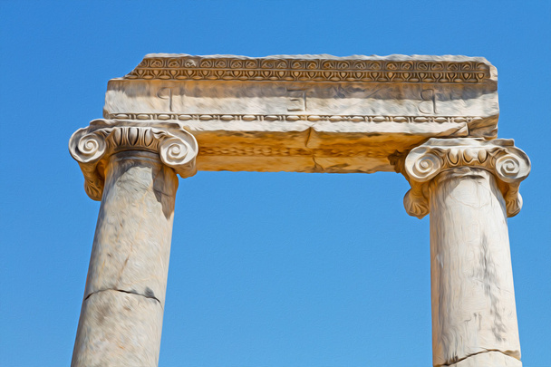 sloupec v chrámě a divadla v Efesu antalya Turecko jako - Fotografie, Obrázek