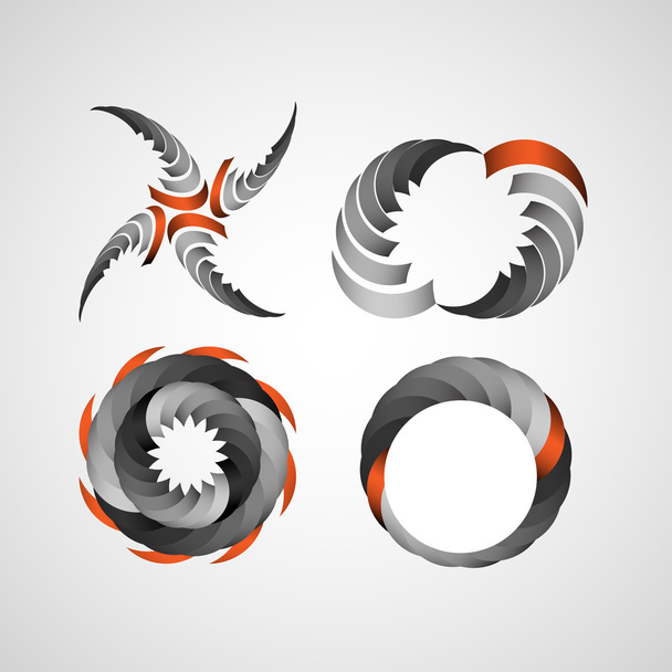 Elementos de Diseño Empresarial (icono) configurados para impresión y web. vector - Vector, imagen