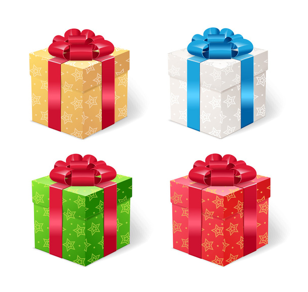 Set de cajas de regalo. Vector
 - Vector, imagen