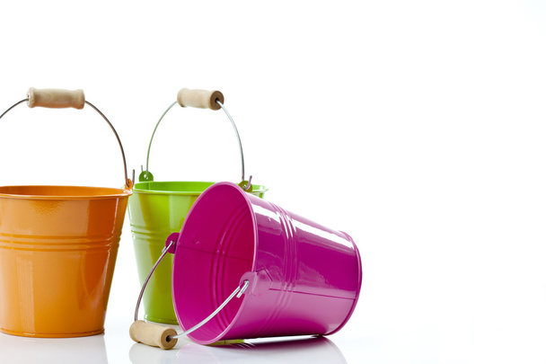coloured buckets - Photo, Image