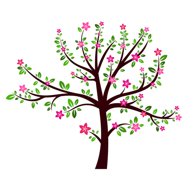 Drzewo wiosna znak - Wektor, obraz