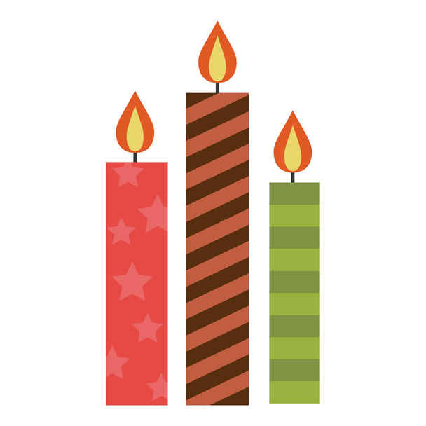 Candle flat icon - Vector, Image