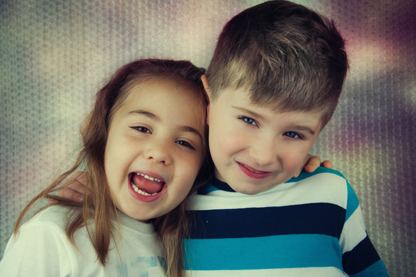 Portrait of adorable happy children. - Фото, зображення