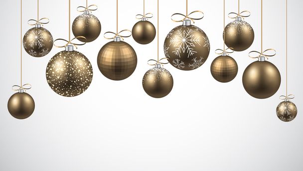 New Year background with balls - Vettoriali, immagini