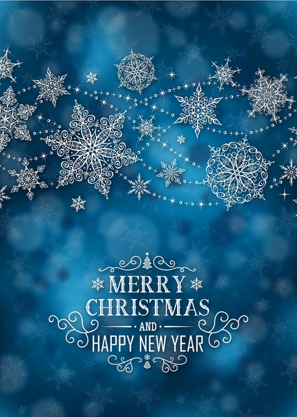 Κάθετη αφίσα Χριστούγεννα - εικονογράφηση. Σκούρο μπλε Χριστούγεννα - σύντομο κείμενο πορτρέτο - Διάνυσμα, εικόνα