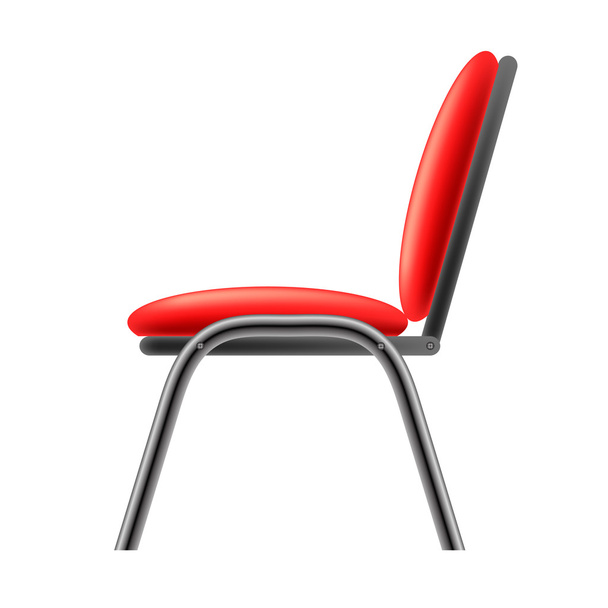 Single Red Office Chair - Vector, Image