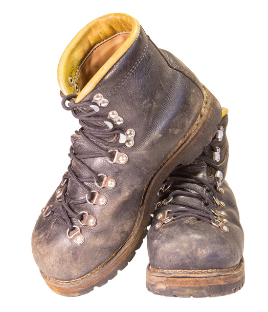 Antigua producción de botas negras de trekking de la URSS
. - Foto, imagen