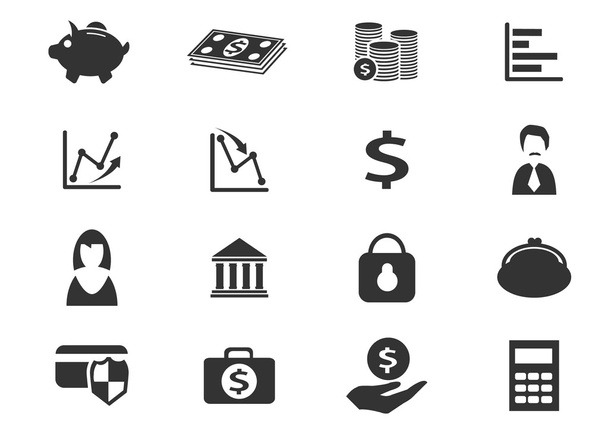 Business and Finance Icons - Vetor, Imagem