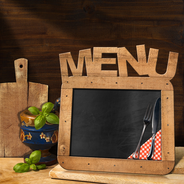 Blackboard menü mutfak - Fotoğraf, Görsel